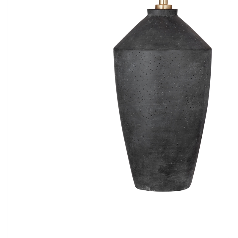 Matte Black  Ceramic Kaycee Urn Table Lamp Modern Accent