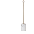White Brass Metal Fairfield Table Lamp LED Marble Accent Modern
