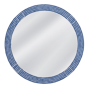 Blue Circle Wall Mirror
