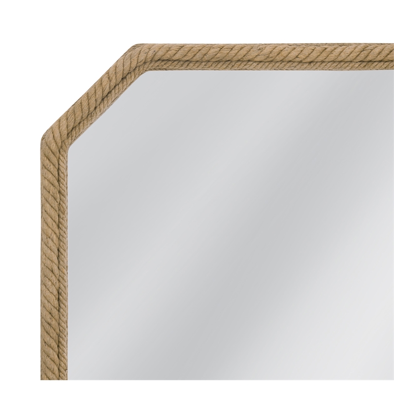 Natural Endora Square Wall Mirror Coastal Glass Modern