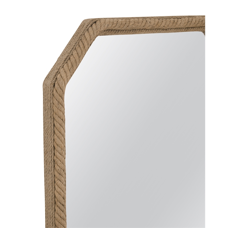 Natural Endora Square Wall Mirror Coastal Glass Modern