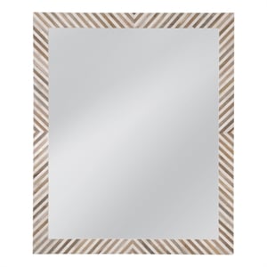 Karl Wall Mirror Natural & Cream Decorative Glass for Living Room & Bedroom