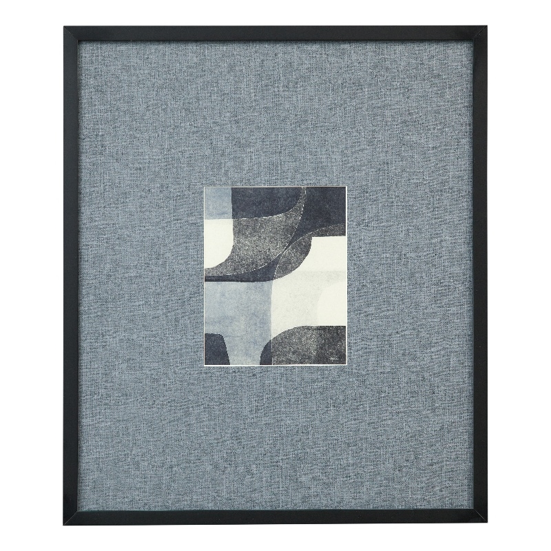 Urban Bound I Matte Black Wood  Frame Cotton Rag Art
