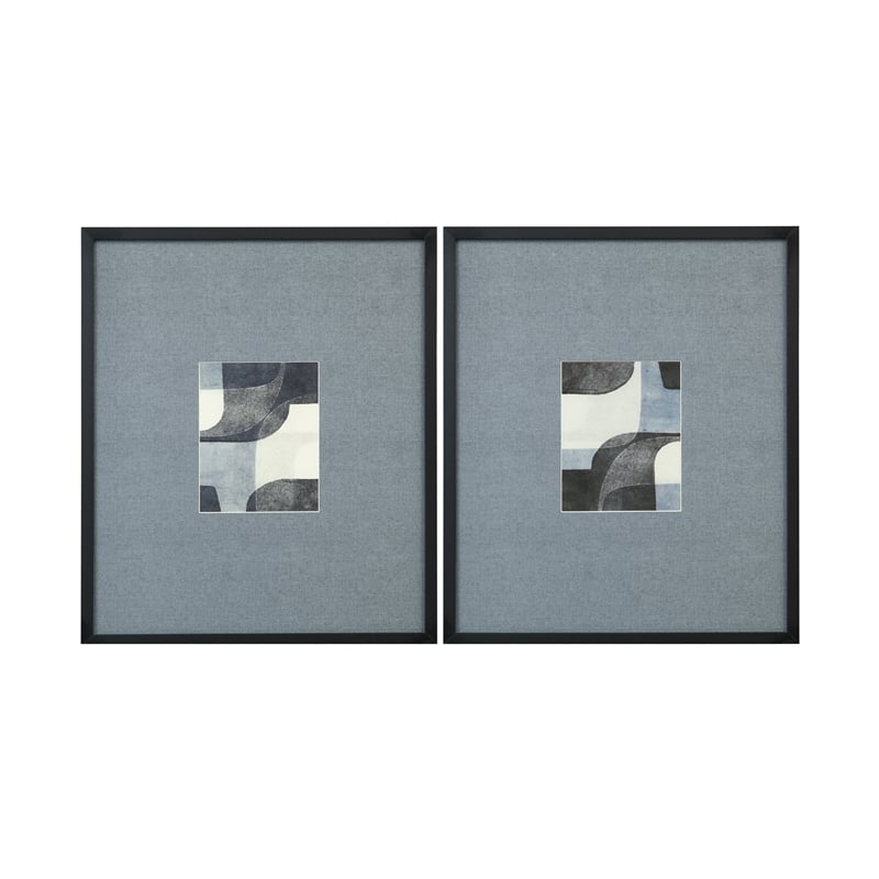 Urban Bound II Matte Black Wood Frame Cotton Rag Art