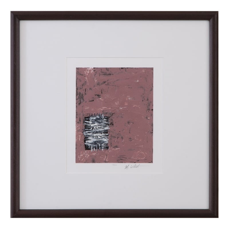 Dual Dichotomy I Gray Woodtone Frame Vertical Art