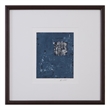 Dual Dichotomy II Blue Vertical Woodtone Frame Art