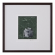 Dual Dichotomy III Green Vertical Woodtone Frame Art