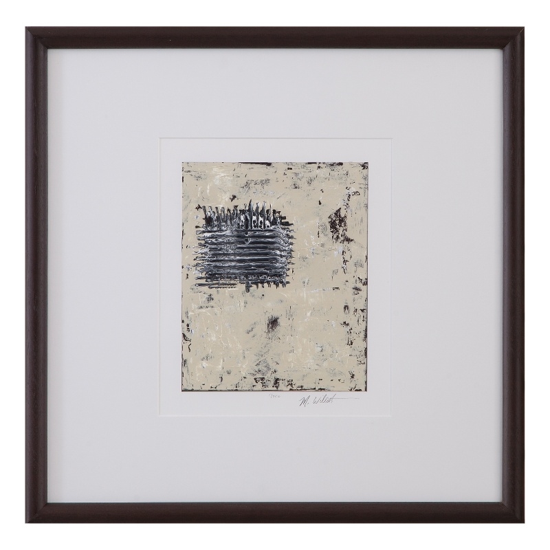 Dual Dichotomy IV Black Vertical Woodtone Frame Art