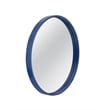 Lyra Navy Blue Round Resin Wall Mirror Modern Accent