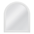 Vega Glossy White Arched Glass Wall Mirror Modern Frame
