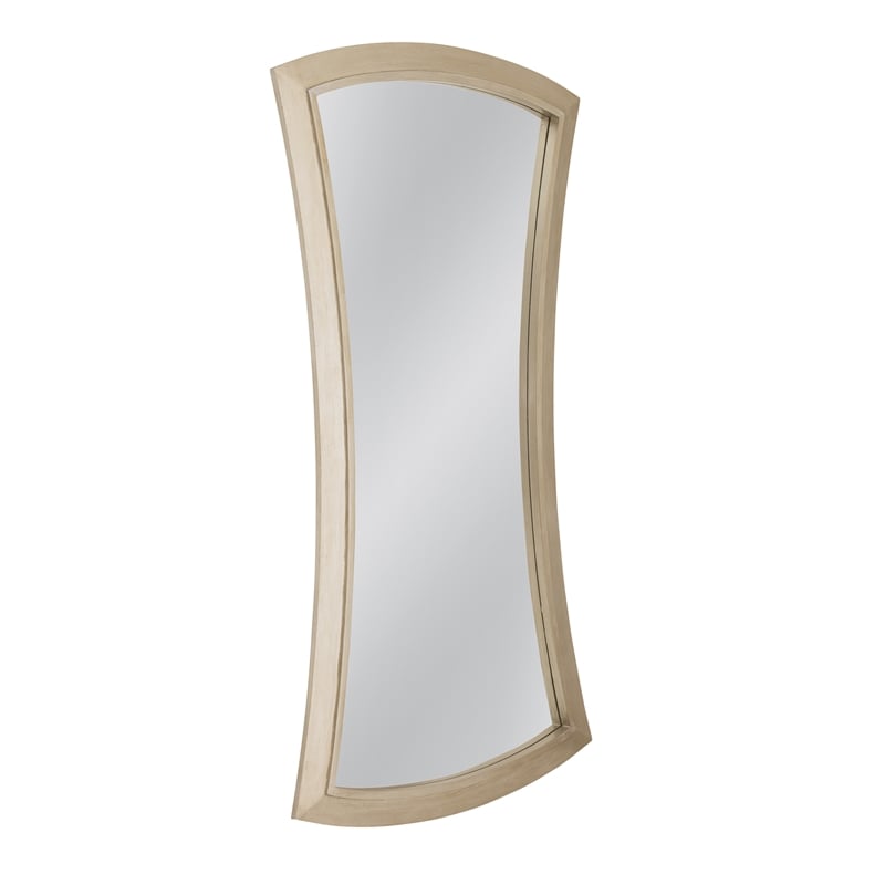 Biles Silver Leaf Hourglass Floor Mirror Art Deco