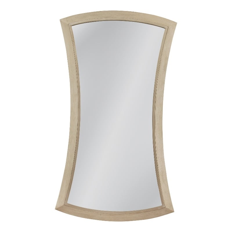 Biles Silver Leaf Hourglass Floor Mirror Art Deco