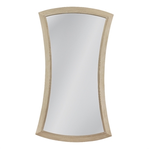 Biles Silver Leaf Hourglass Floor Mirror Art Deco