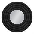 Centauri Matte Black Round Metal Wall Mirror Modern Accent