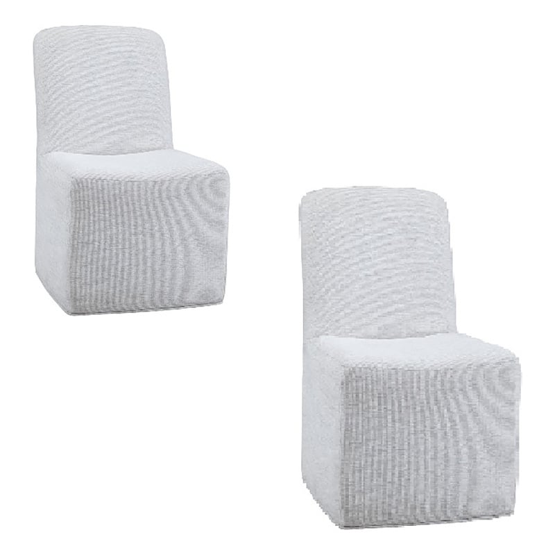 Meyer Gray Oyster Dining Wood Chair Set of 2 Casters