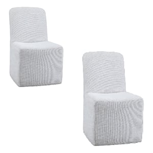 Meyer Gray Oyster Dining Wood Chair Set of 2 Casters