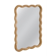 Rider Brown Wood Wavy Wall Mirror Coastal Boho