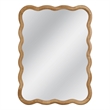 Rider Brown Wood Wavy Wall Mirror Coastal Boho