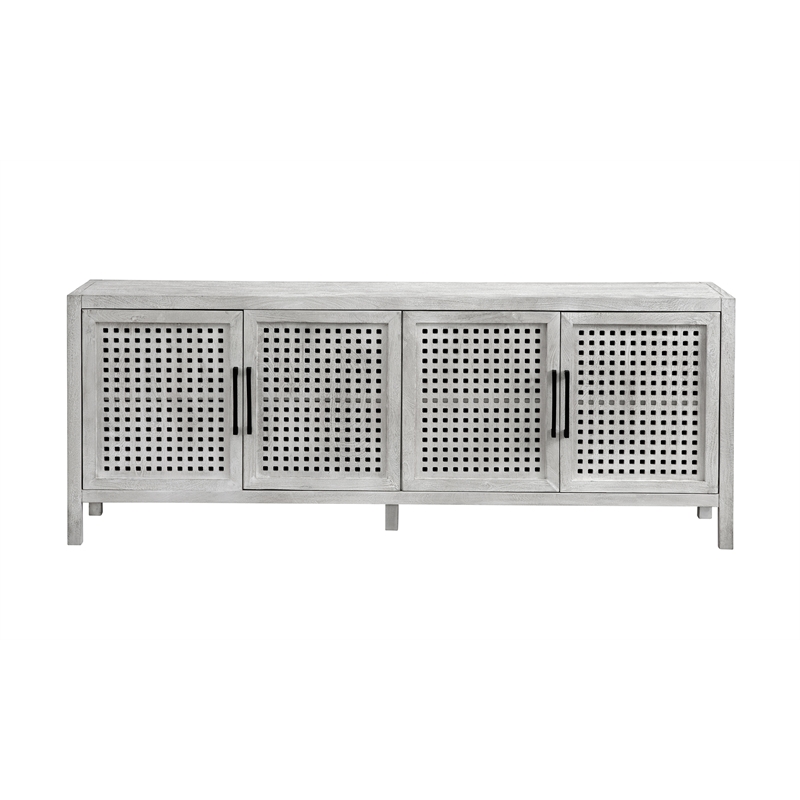 Pentak White Wash Mango Wood Boho Industrial Server