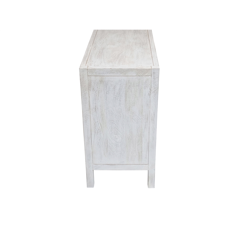 Pentak White Wash Mango Wood Boho Industrial Server