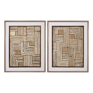 Purlin Framed Print Set of 2 - Bronze