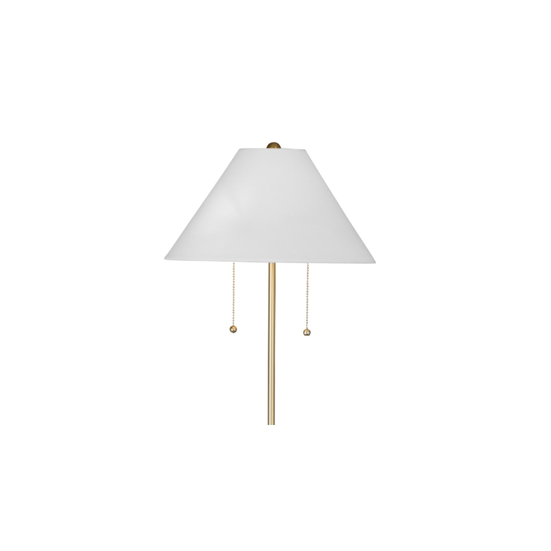 Winfield Black Marble Brass Gold Metal Table Lamp White Shade