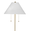 Winfield Black Marble Brass Gold Metal Table Lamp White Shade