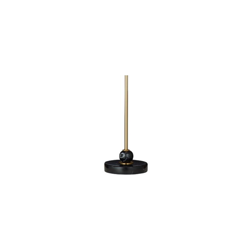 Winfield Black Marble Brass Gold Metal Table Lamp White Shade
