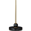 Winfield Black Marble Brass Gold Metal Table Lamp White Shade