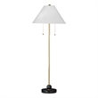 Winfield Black Marble Brass Gold Metal Table Lamp White Shade