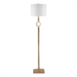 Langley Gold Leaf Metal LED Floor Lamp White Shade