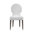 Farrah Porcelain Fabric White Light Oak Dining Chair Set of 2