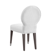 Farrah Porcelain Fabric White Light Oak Dining Chair Set of 2