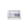 Magnolia Gray Wash Mango Wood Bone Resin Bar Cabinet