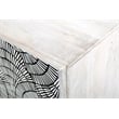 Magnolia Gray Wash Mango Wood Bone Resin Bar Cabinet