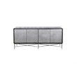 Lumina Server Mango Wood & Cast Aluminum Buffet in Ebony/Nickel Finish