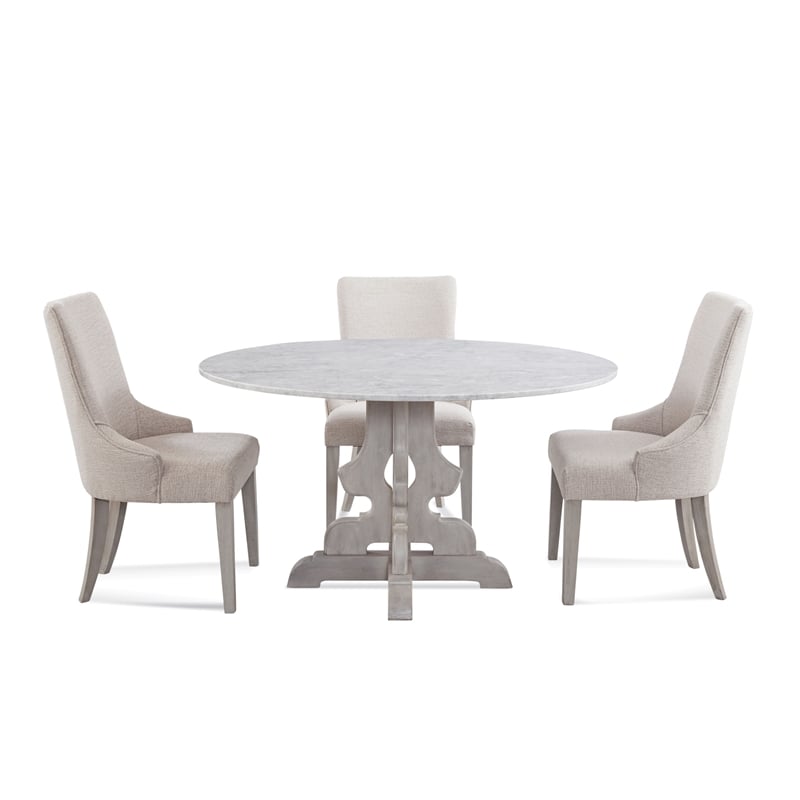 Delaney Set of 2 light Gray Fabric Desert Parsons Dining Chairs