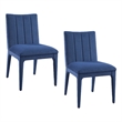 Brianne Navy Blue Velvet Dining Chair Set of 2