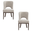 Trevino Sand Chestnut Brown Wood  Dining Chair Set of 2