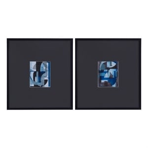 Leo Framed Print - Set of 2 - Black