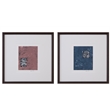 Dual Dichotomy Brown Woodtone Framed Print Set of 4