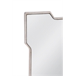 Park Place Silver Leaf Wood Geometric Wall Mirror Rectangular
