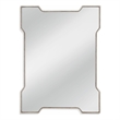 Park Place Silver Leaf Wood Geometric Wall Mirror Rectangular