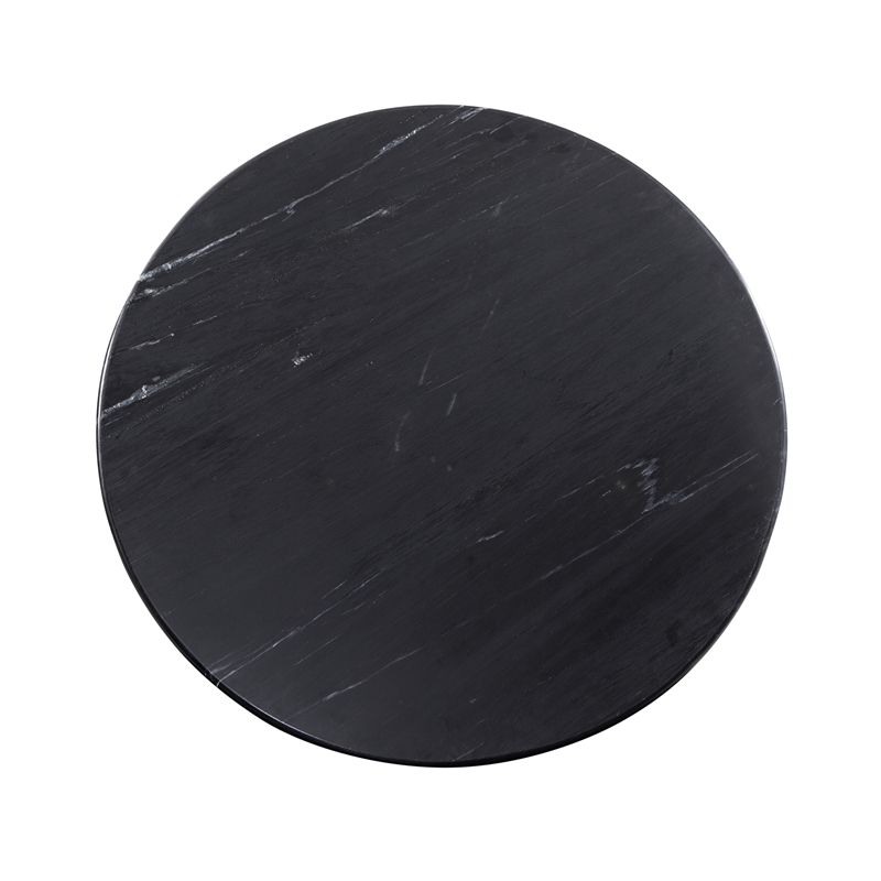 Jennings Black Marble Brown Mango Wood Nesting Cocktail Table