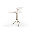Alpine Gold Marble Three Tier Accent Table
