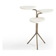 Alpine Gold Marble Three Tier Accent Table