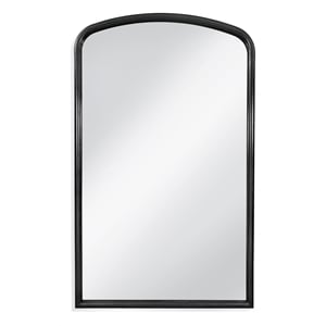 Brookings Matte Black Resin Arched Floor Mirror Full Length