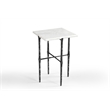 Darcy Nickel Hammered Metal Marble Accent Table