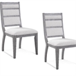 Nylah Upholstered  Light Gray Wood Dining Chair Set of 2 Modern