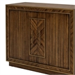 Claudia Zebrano Veneer Hall Brown Wood Cabinet Antique Gold Accents